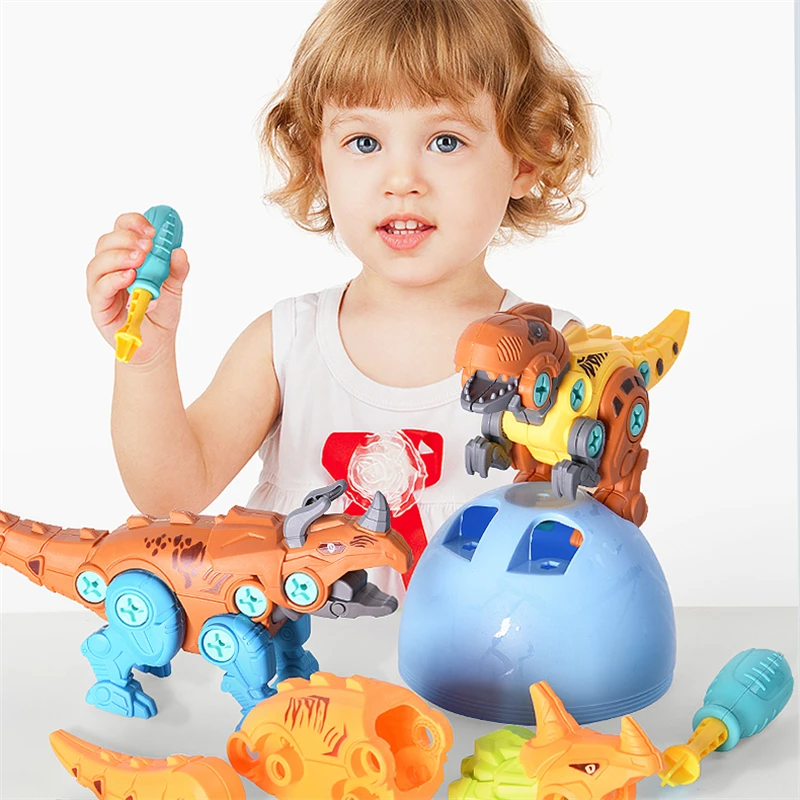 Matica rastavljanje dinosaur Dinosaur jurske Cool Dječak Igračku Razvija Model Montessori DIY Skupština Bušilica Zagonetka Darove, Igračke za Djecu Slika 3