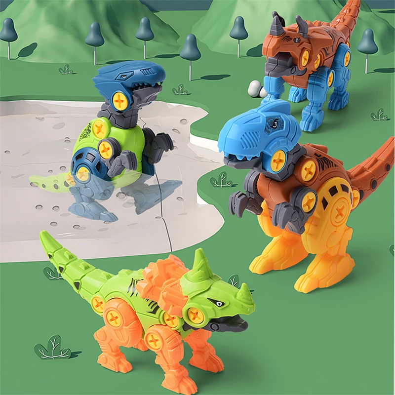 Matica rastavljanje dinosaur Dinosaur jurske Cool Dječak Igračku Razvija Model Montessori DIY Skupština Bušilica Zagonetka Darove, Igračke za Djecu Slika 4