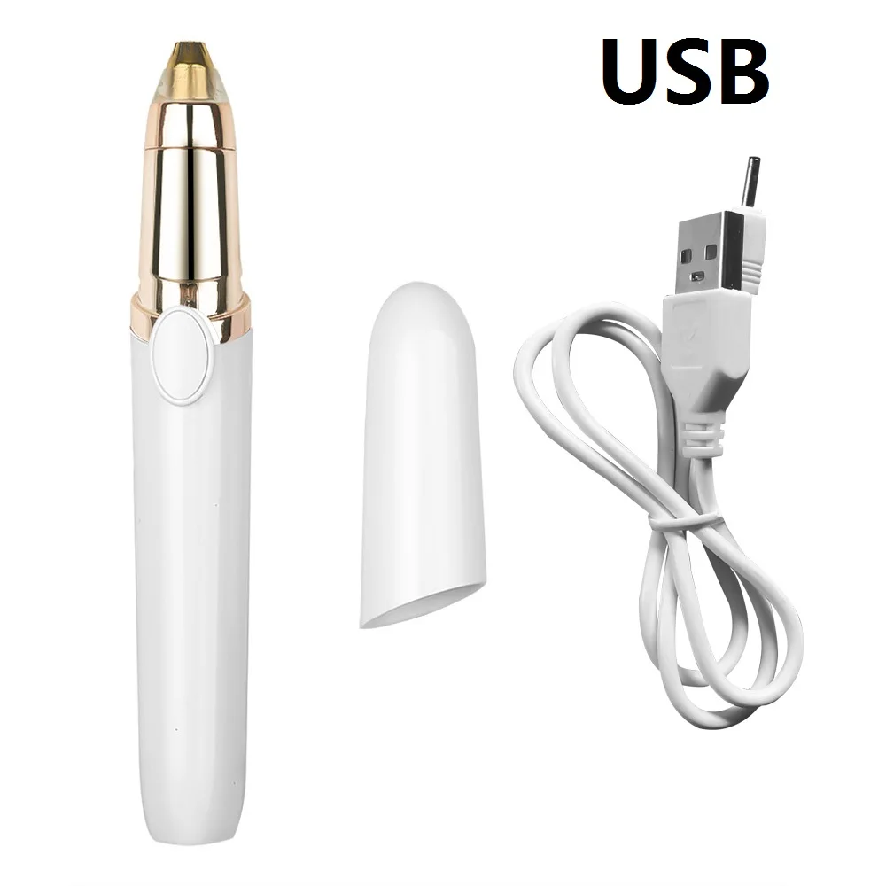 Ženski Električni Trimer Za Obrve USB Punjiva Epilator Za Obrve Mini Pogon Ruž Britva Bezbolan Britva Za Uklanjanje Dlačica Na Licu Slika 4