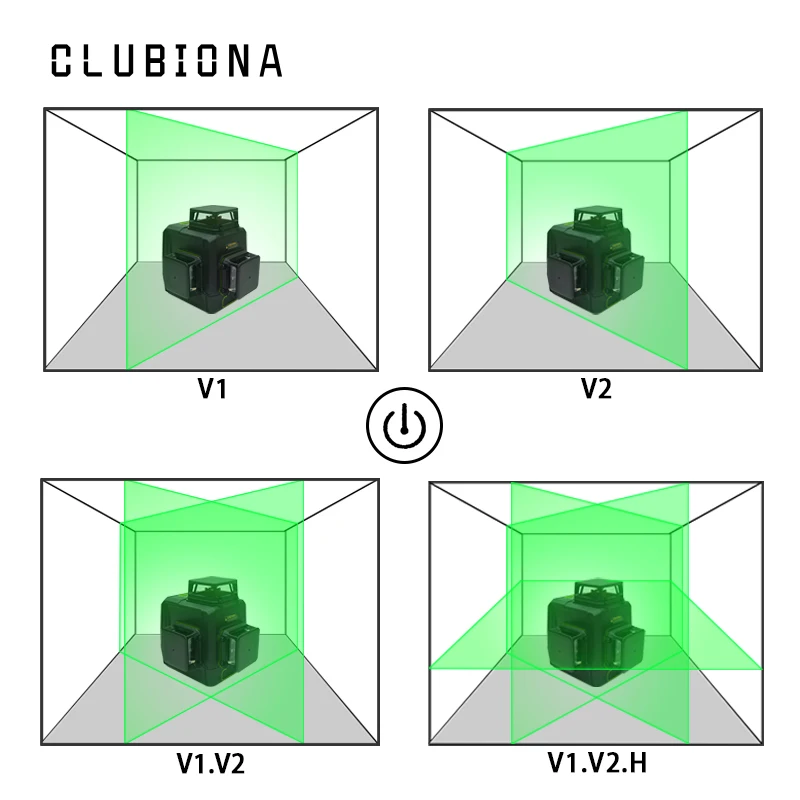 Certificirani CE Clubiona 3D Самонивелирующийся Lasera laser Dioda ilje 360 stupnjeva, Super moćan zelena Laserska Linija Slika 2