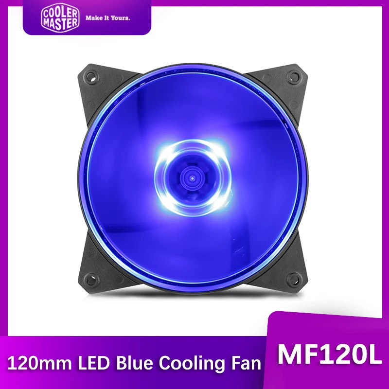 Cooler Master MF120L 120 mm Led Plava Tihi Ventilator Kućišta, CPU Cooler Ventilator za Hlađenje Vode Slika 3