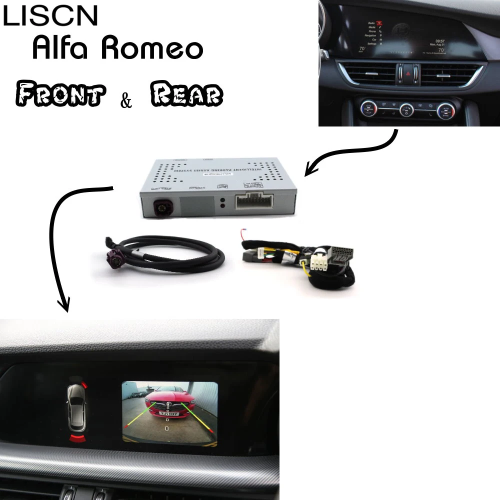Za Alfa Romeo sustav za pomoć pri parkiranju Sprijeda i Bakcup Sučelje kamere je retrovizor Za poboljšanje unazad Stelvio 949 Giulia 952 Slika 3