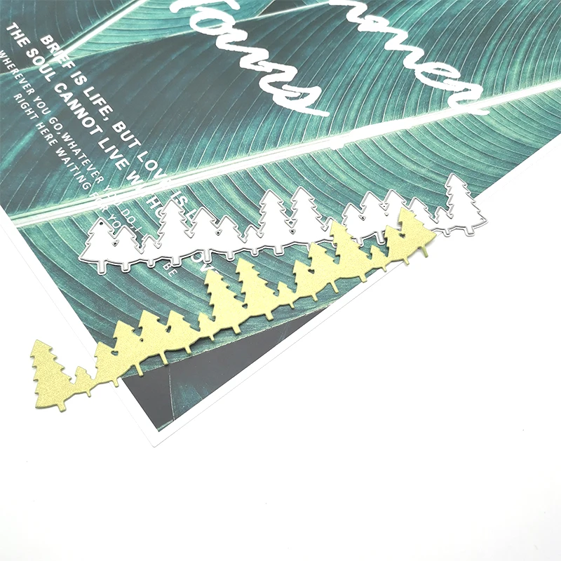 Božićno drvce umrijeti ukras kartice izrada čipke drvo papir zanat otiskivanje na tla pod 5 Slika 1