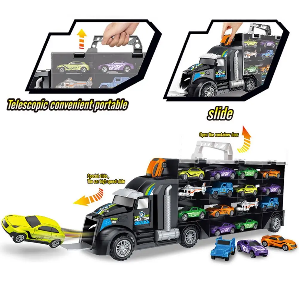 Kontejner za skladištenje dječjih igračaka u prednjem dijelu kamiona-brod može kliziti P858-a 1 kom. plastična imitacija kamiona Mini-auto igračka Slika 5